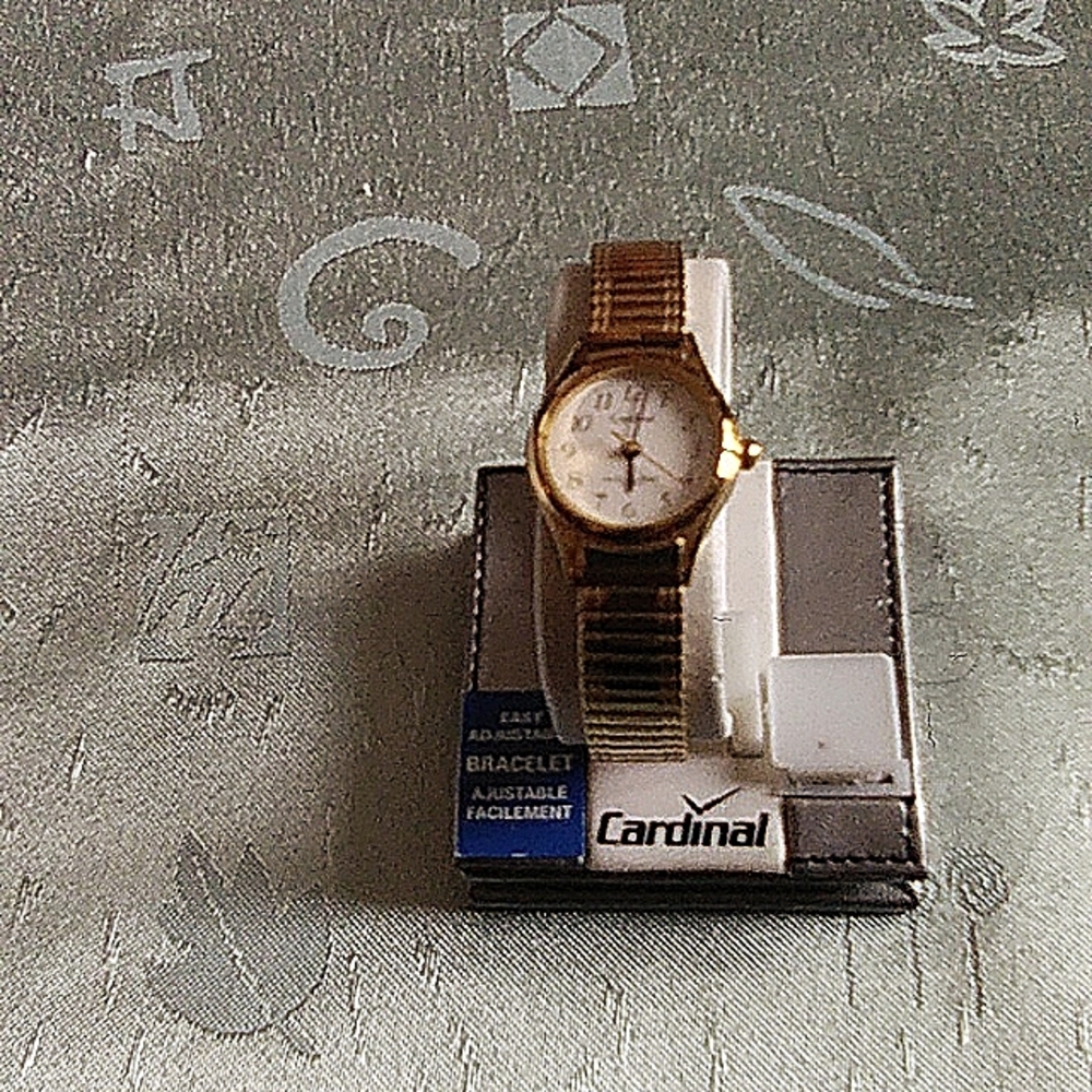 Cardinal Gold-tone adjustable bracelet watch